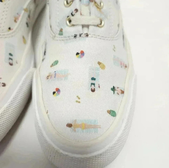Keds Rifle Paper Co Womens Lace Up Sneaker Shoe Size 7.5 Sun Girl Swimming - Picture 3 of 9